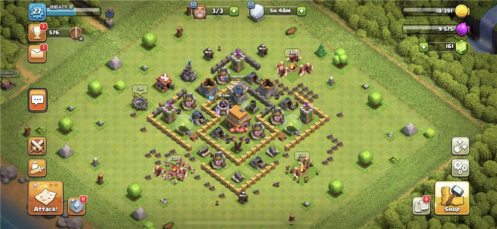 五本方块护资源阵