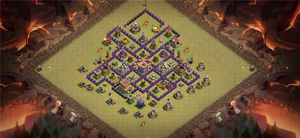 八本 部落战 原创 大本外置 火力均匀